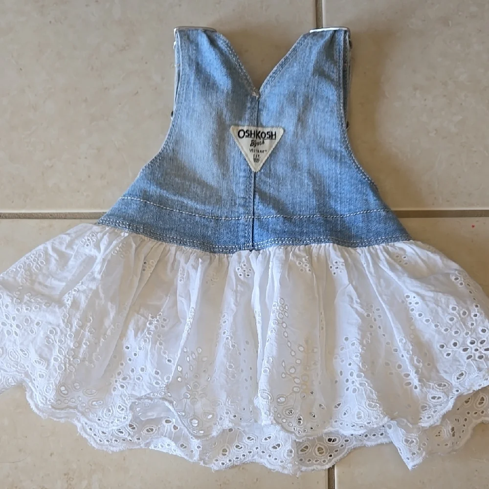 OshKosh‎ B'gosh Denim and White Eyelet Dress
